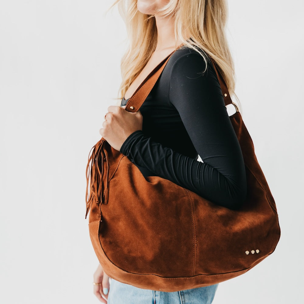 Hazel Hobo Shoulder Bag with Tassel-Pretty Simple