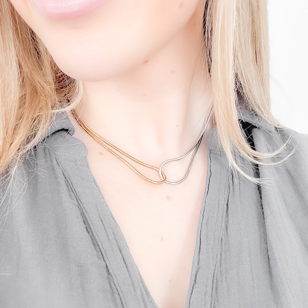 Maddy Mixed Metal Necklace - WATERPROOF-Accessories-Pretty Simple