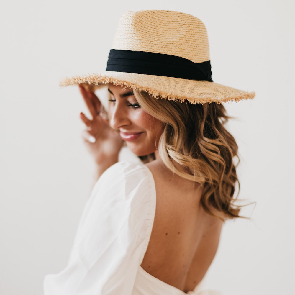 PREORDER - Joanna Packable Straw Sun Hat-Hat-Pretty Simple