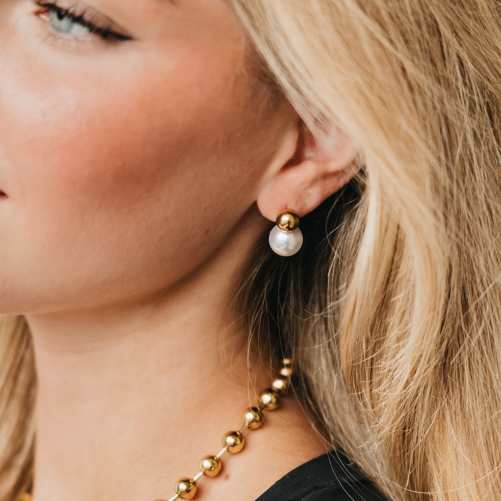 Kelly Pearl Drop Earrings - WATERPROOF-Earrings-Pretty Simple