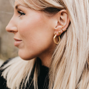 Kinsley Hoop Earrings *WATERPROOF*-Earrings-Pretty Simple