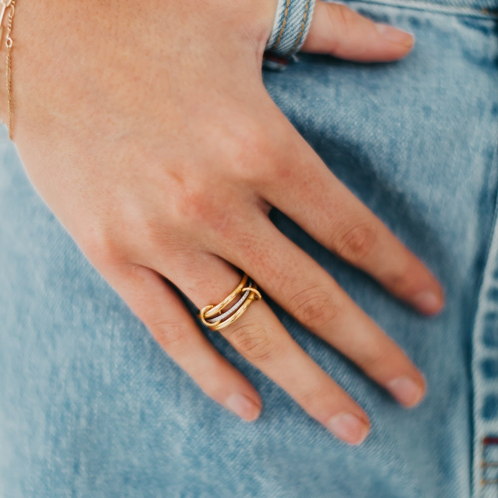 Layered In Diamonds Ring - WATERPROOF-Ring-Pretty Simple