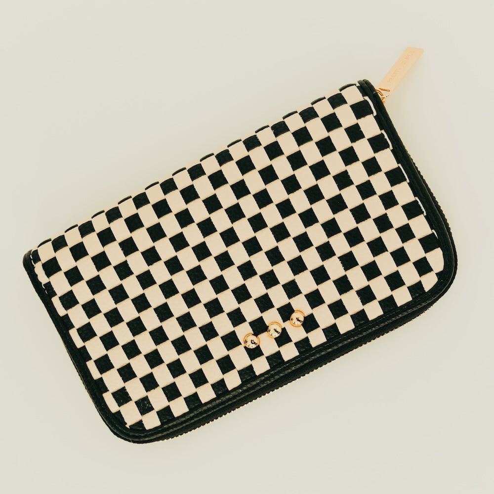 Lenni Large Zip Woven Wallet-Wallet-Pretty Simple