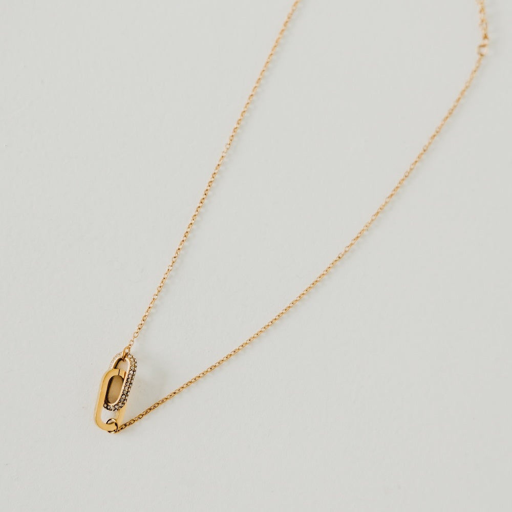 Linked with Diamonds Chain Necklace - WATERPROOF-Necklace-Pretty Simple
