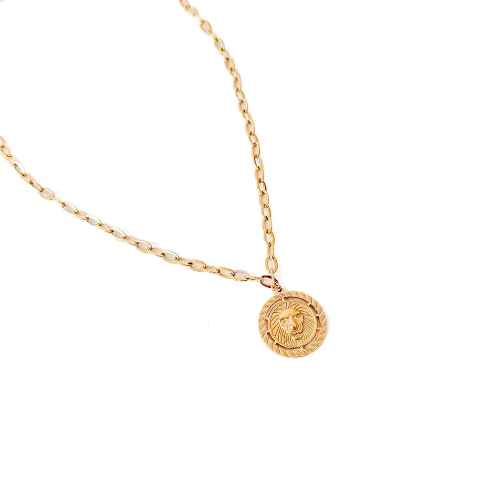 Lion Pendent Chain Necklace - WATERPROOF-Necklace-Pretty Simple