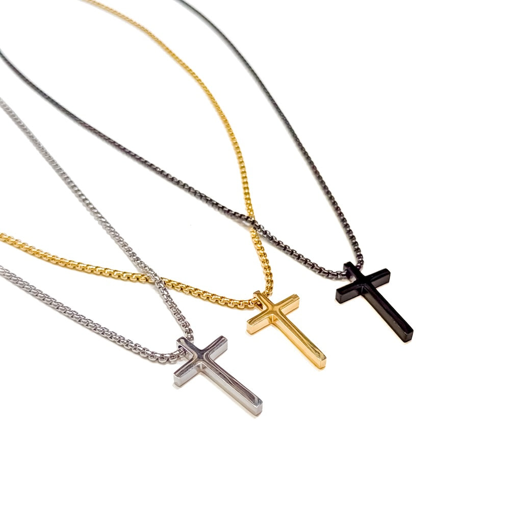 Gio L'uomo Mens Collection Cross Necklace-Necklace-Pretty Simple