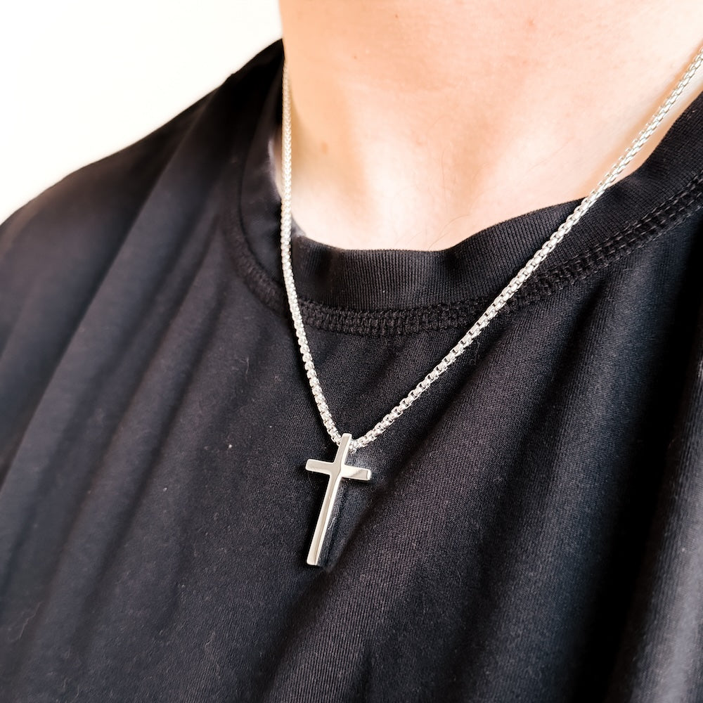 Gio L'uomo Mens Collection Cross Necklace-Necklace-Pretty Simple