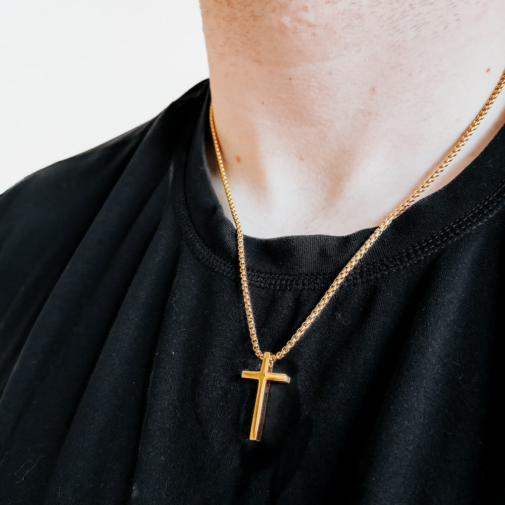 Gio L'uomo Mens Collection Cross Necklace-Necklace-Pretty Simple