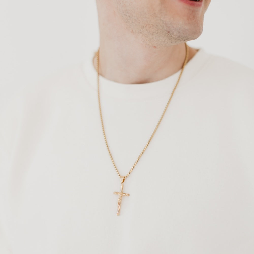 Luca L'uomo Mens Collection Cross Necklace-Necklace-Pretty Simple