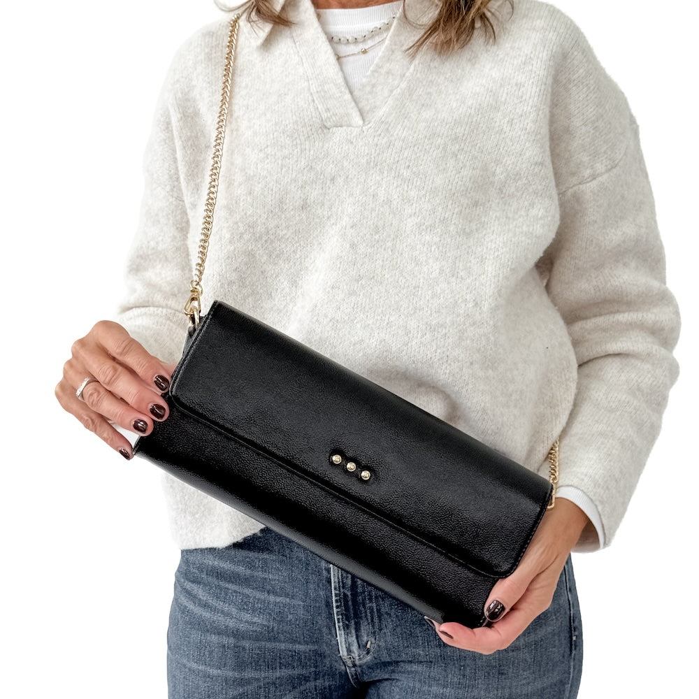 The Evening Metallic Clutch Crossbody Bag-Crossbody Bag-Pretty Simple