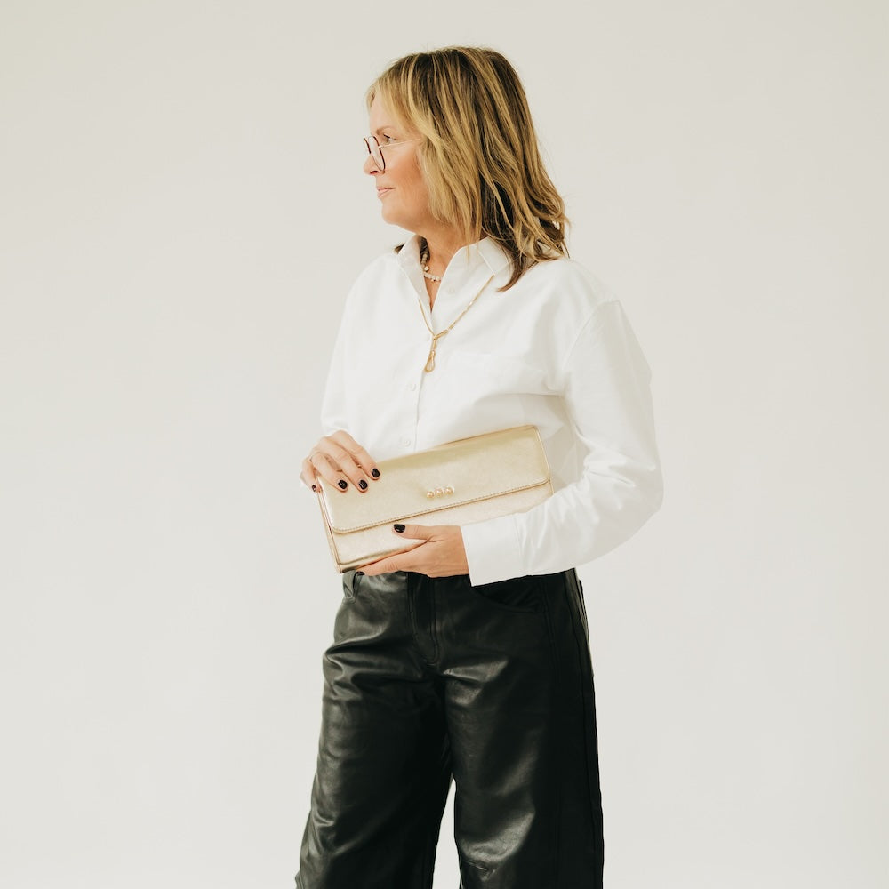 The Evening Metallic Clutch Crossbody Bag-Crossbody Bag-Pretty Simple