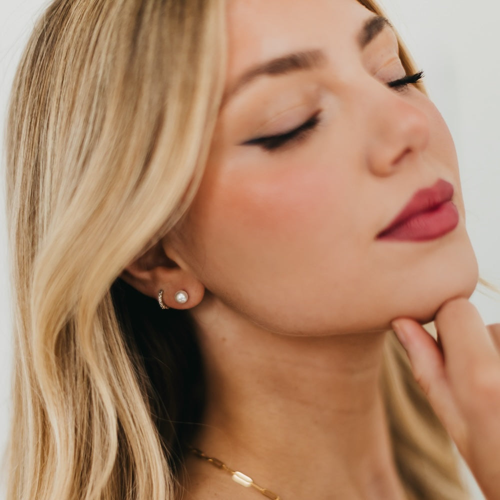 Perfection Pearl Stud Earrings-Earrings-Pretty Simple