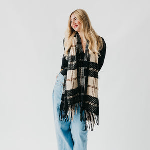 Penny Plaid Fringe Scarf-Scarf-Pretty Simple