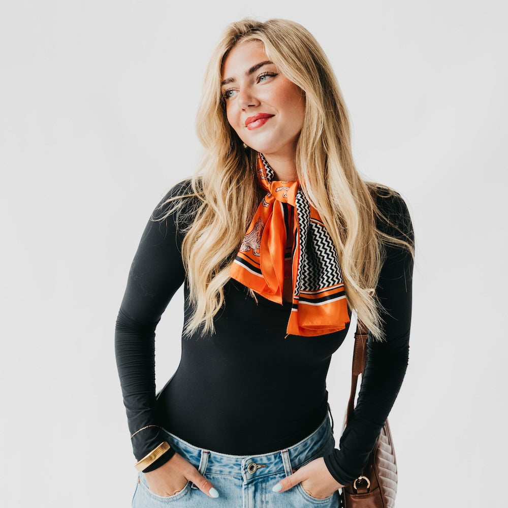 Printed Equestrian Hair Scarf Wholesale-Hair Scarf-Pretty Simple