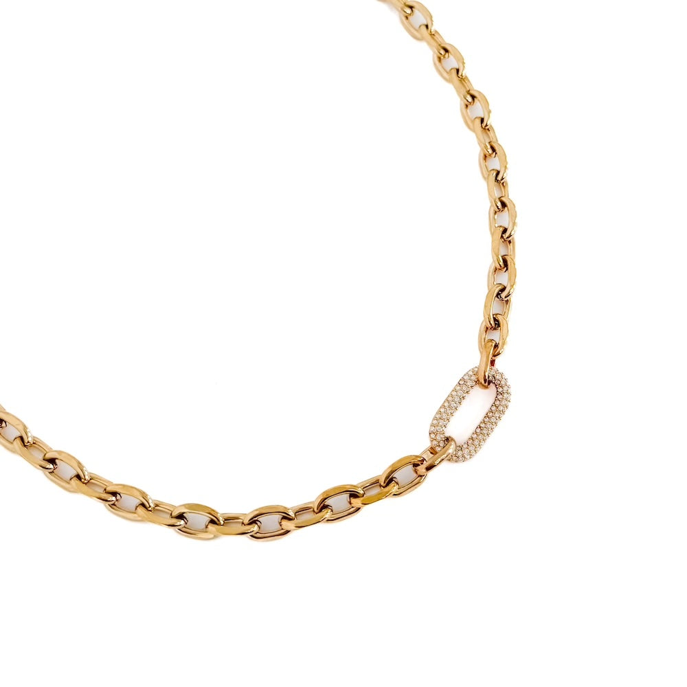 Michaela Diamond Chain Necklace - WATERPROOF-Necklace-Pretty Simple