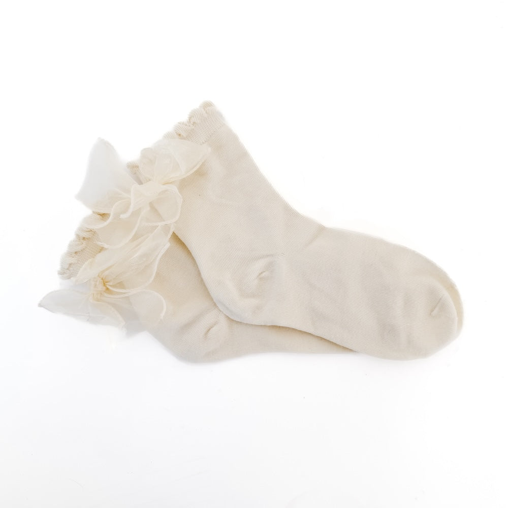 Tulle Bow Socks-Socks-Pretty Simple