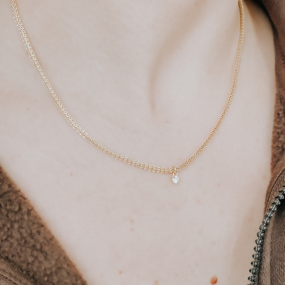 Reba Rounded Snake Chain Necklace-Pretty Simple