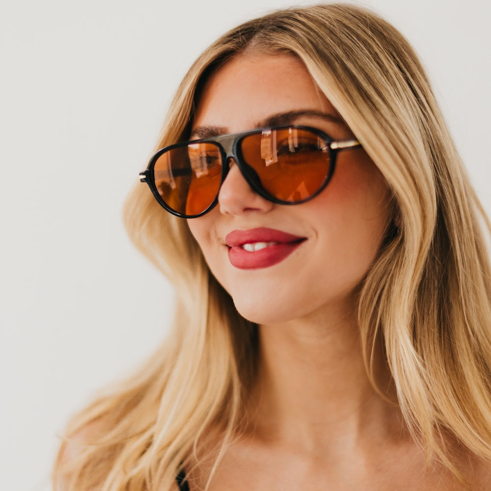 Retro Oval Flat Sunglasses-Sunglasses-Pretty Simple