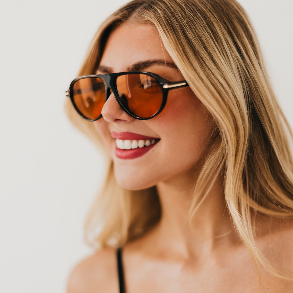 Retro Oval Flat Sunglasses-Sunglasses-Pretty Simple