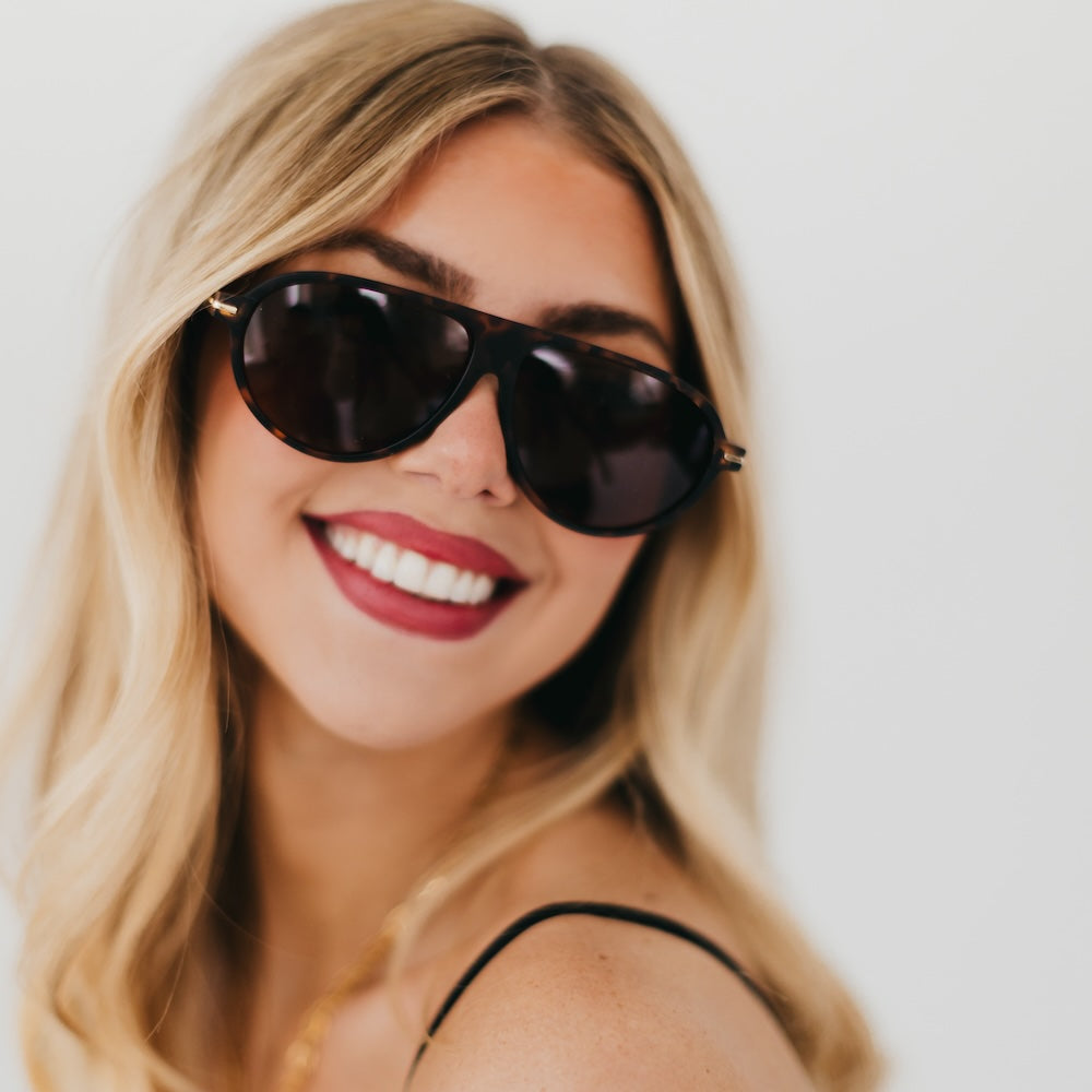 Retro Oval Flat Sunglasses-Sunglasses-Pretty Simple