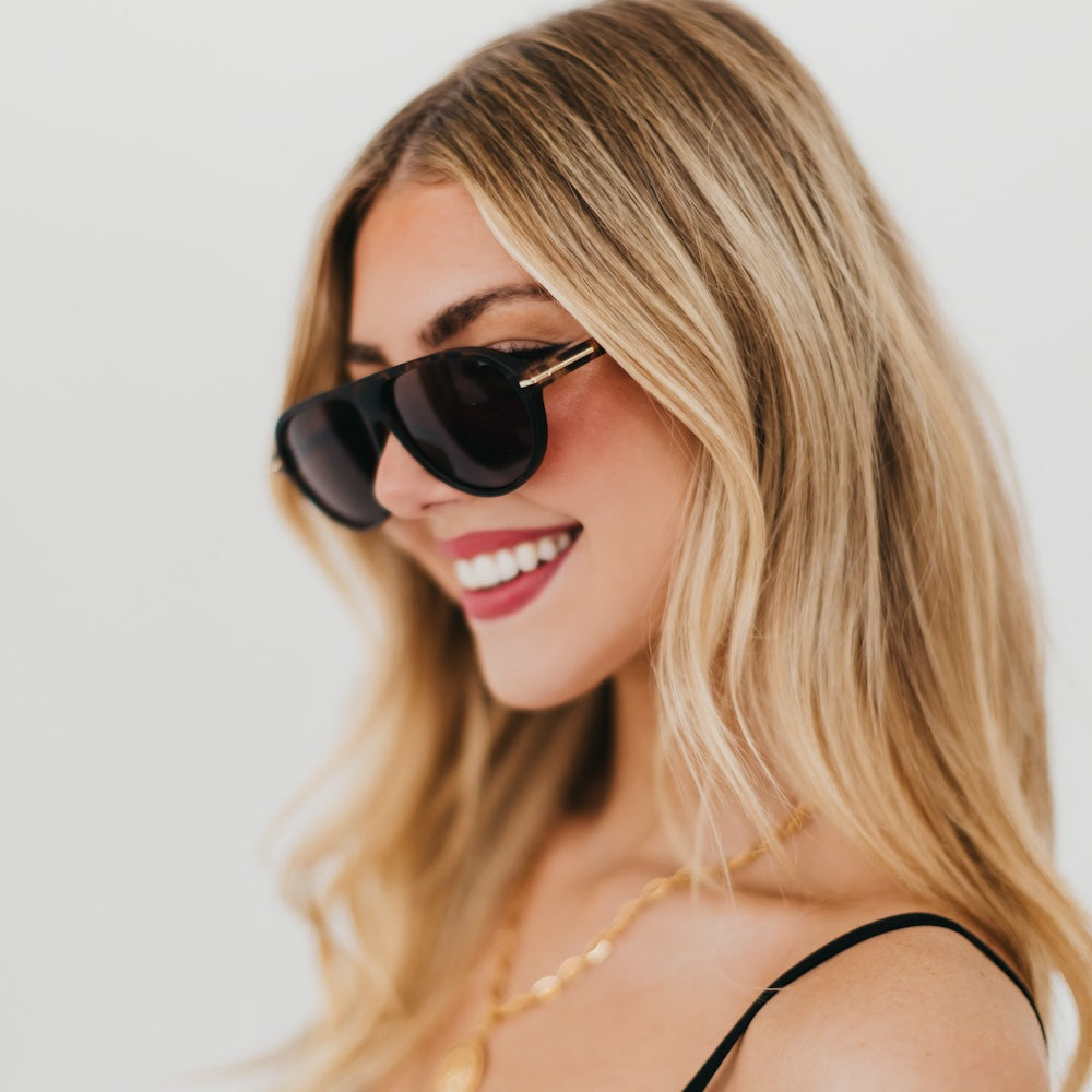 Retro Oval Flat Sunglasses-Sunglasses-Pretty Simple