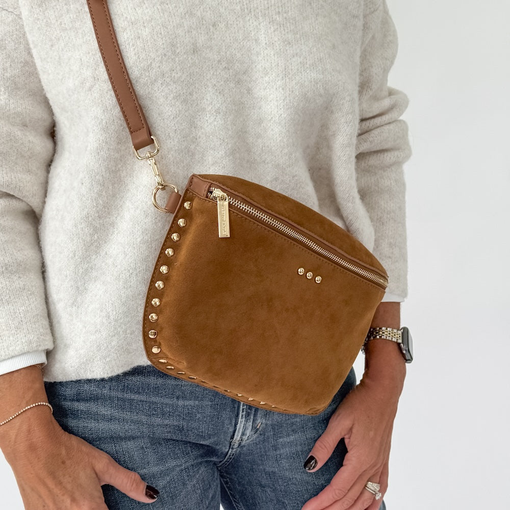Sabrina Studded Suede Bum Bag - PREORDER-Pretty Simple