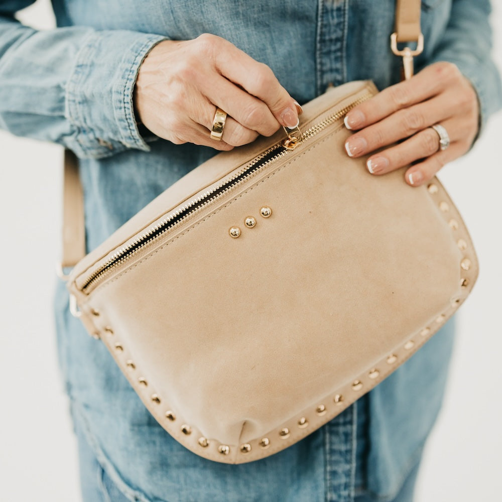 Sabrina Studded Suede Bum Bag - PREORDER-Bum Bag-Pretty Simple