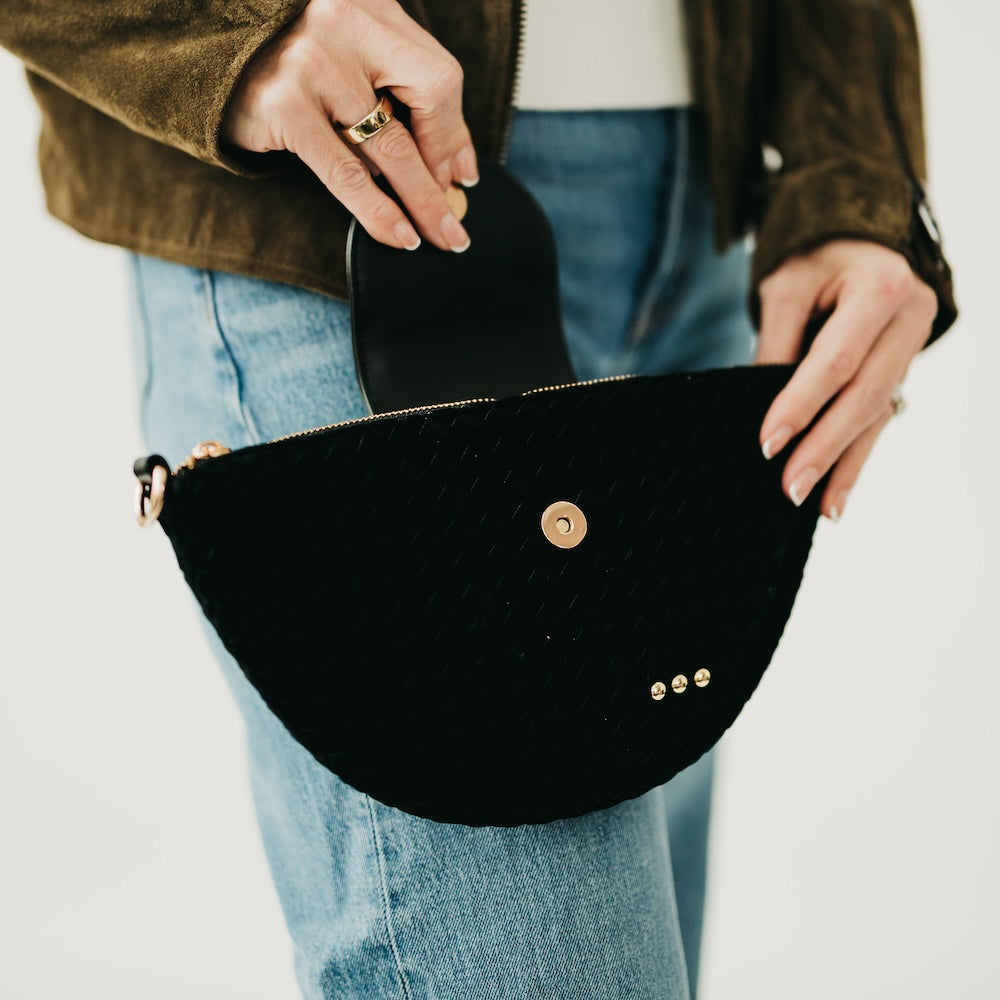 Selena Suede Flap Crossbody-Crossbody Bag-Pretty Simple