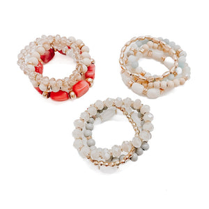 Stone Sunrise Combo Beaded Bracelet Set-Bracelet-Pretty Simple Wholesale
