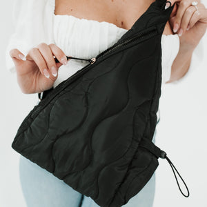 Striding Through Philly Puffer Sling Bag & Backpack-Sling Bag-Pretty Simple