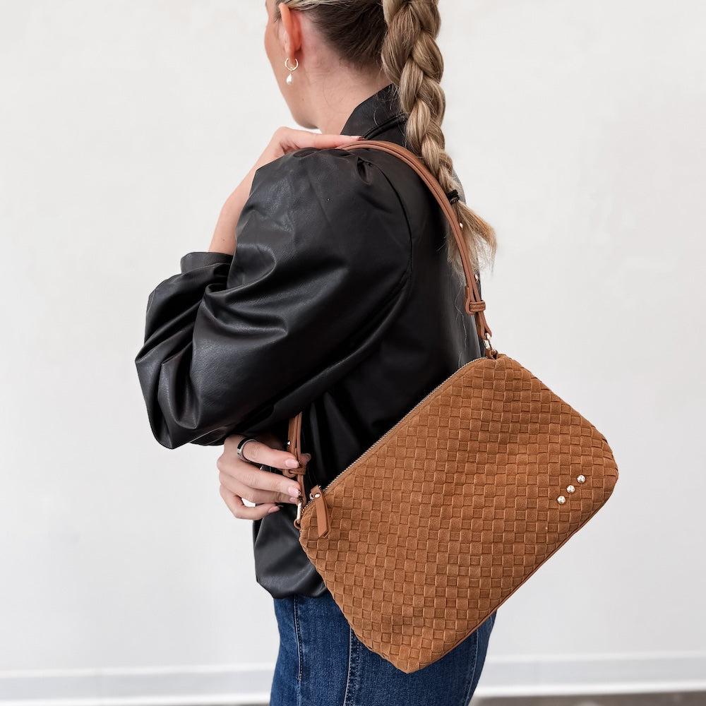 Suede Harper Hobo Shoulder Bag-Crossbody Bag-Pretty Simple