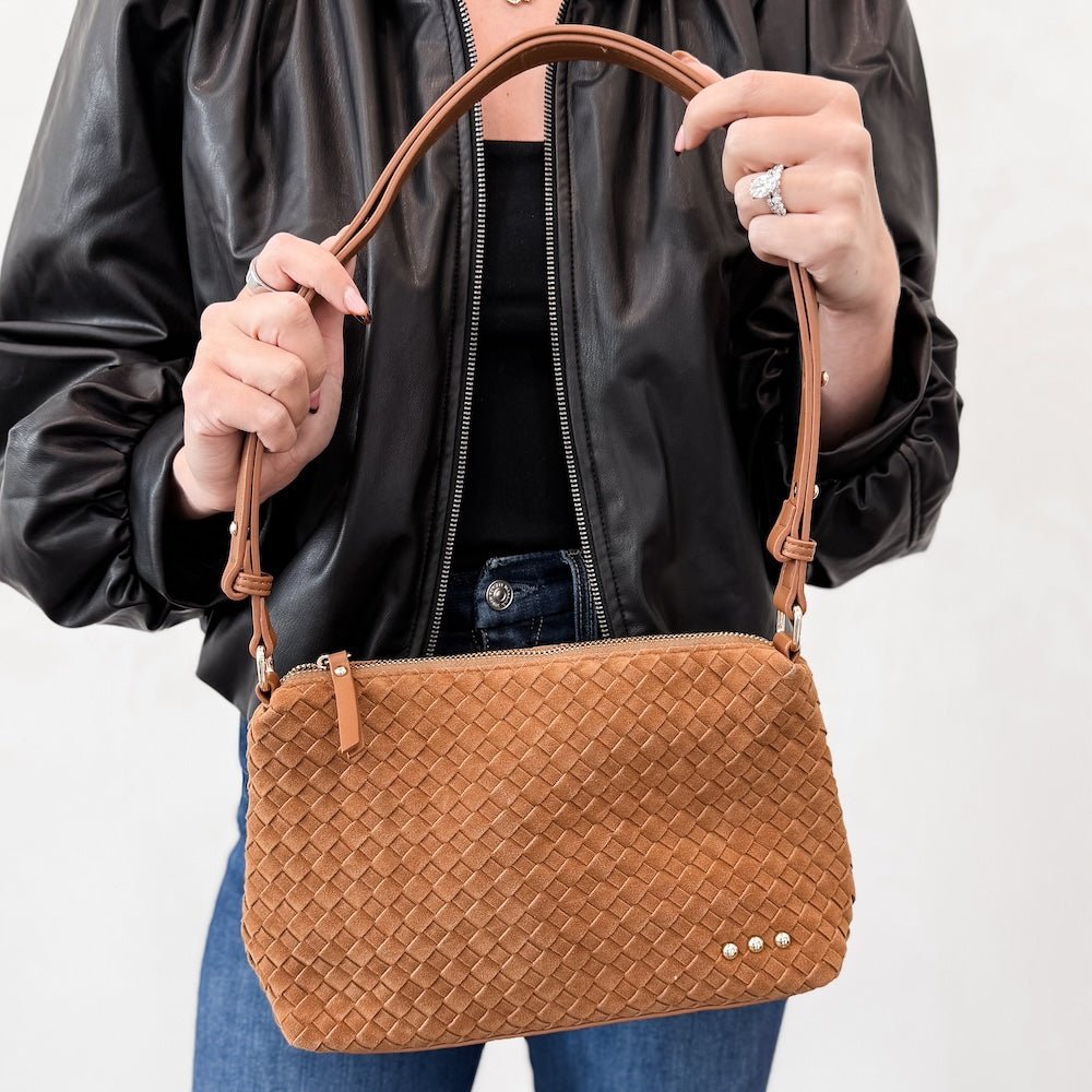 Suede Harper Hobo Shoulder Bag-Crossbody Bag-Pretty Simple