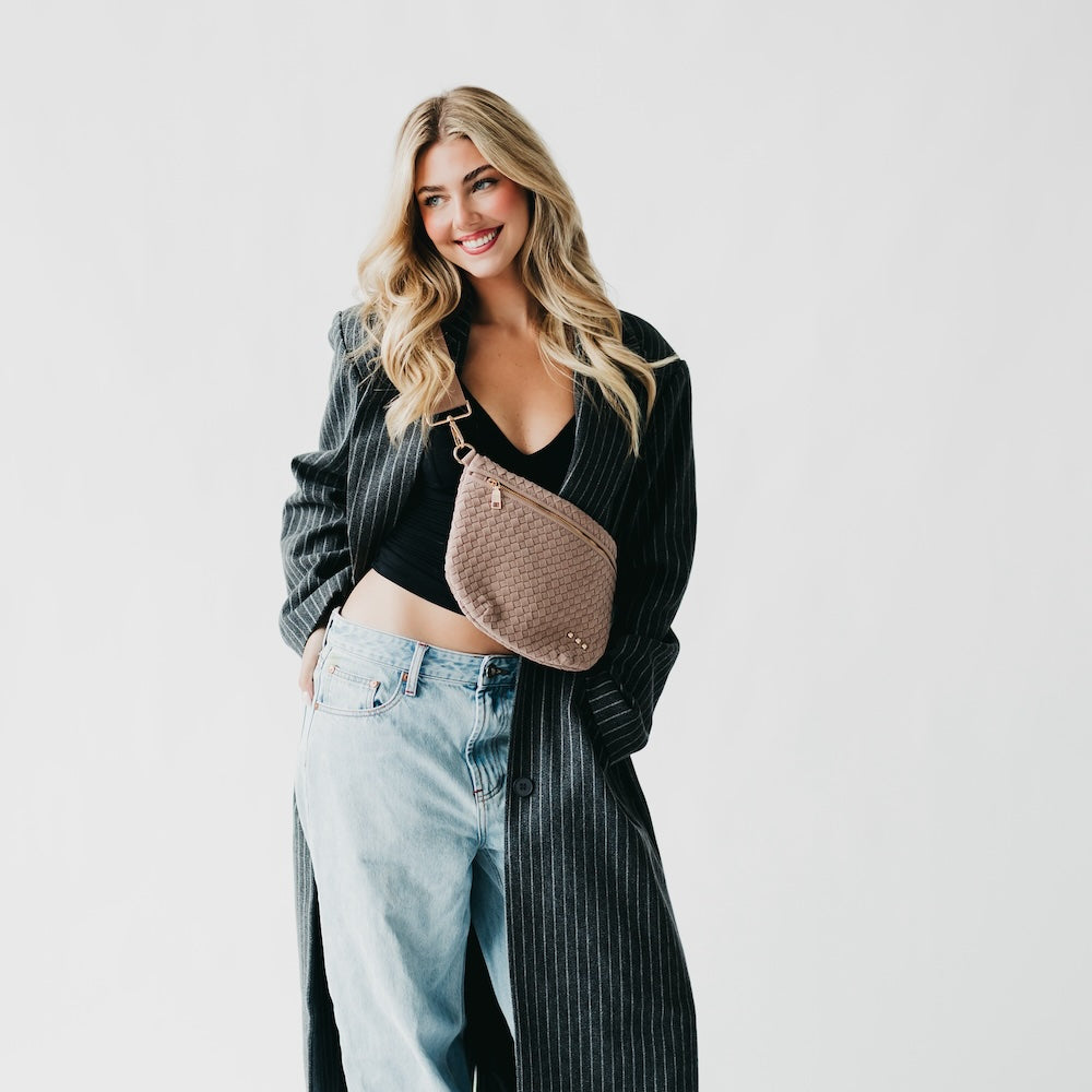 Suede Westlyn Woven Bum Bag-Bum Bag-Pretty Simple