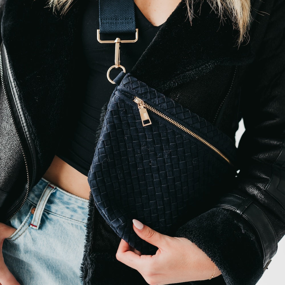 Suede Westlyn Woven Bum Bag-Bum Bag-Pretty Simple
