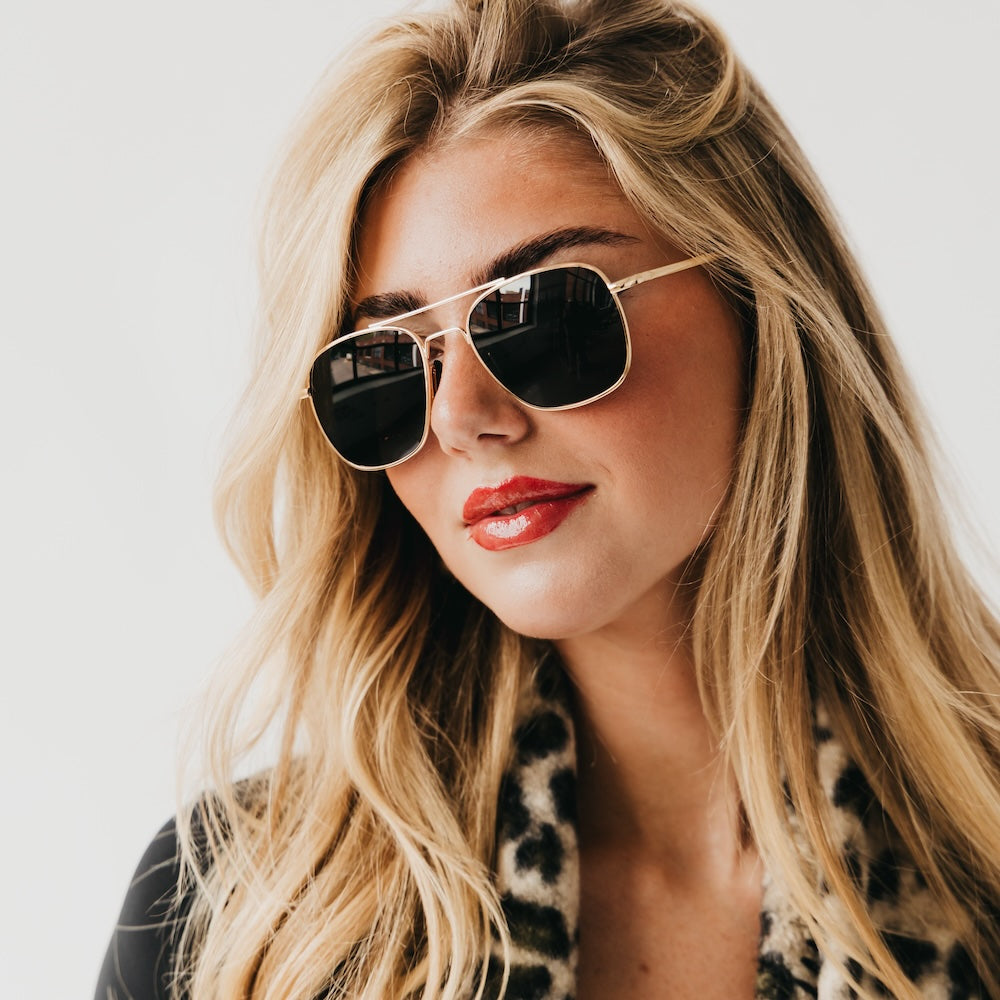 Sunny Square Aviator Sunglasses-Sunglasses-Pretty Simple
