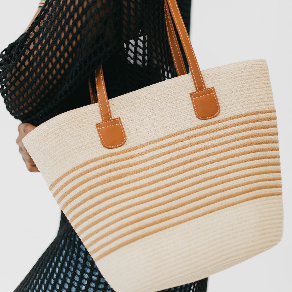 PREORDER - Tahiti Tote Straw Beach Bag-Pretty Simple