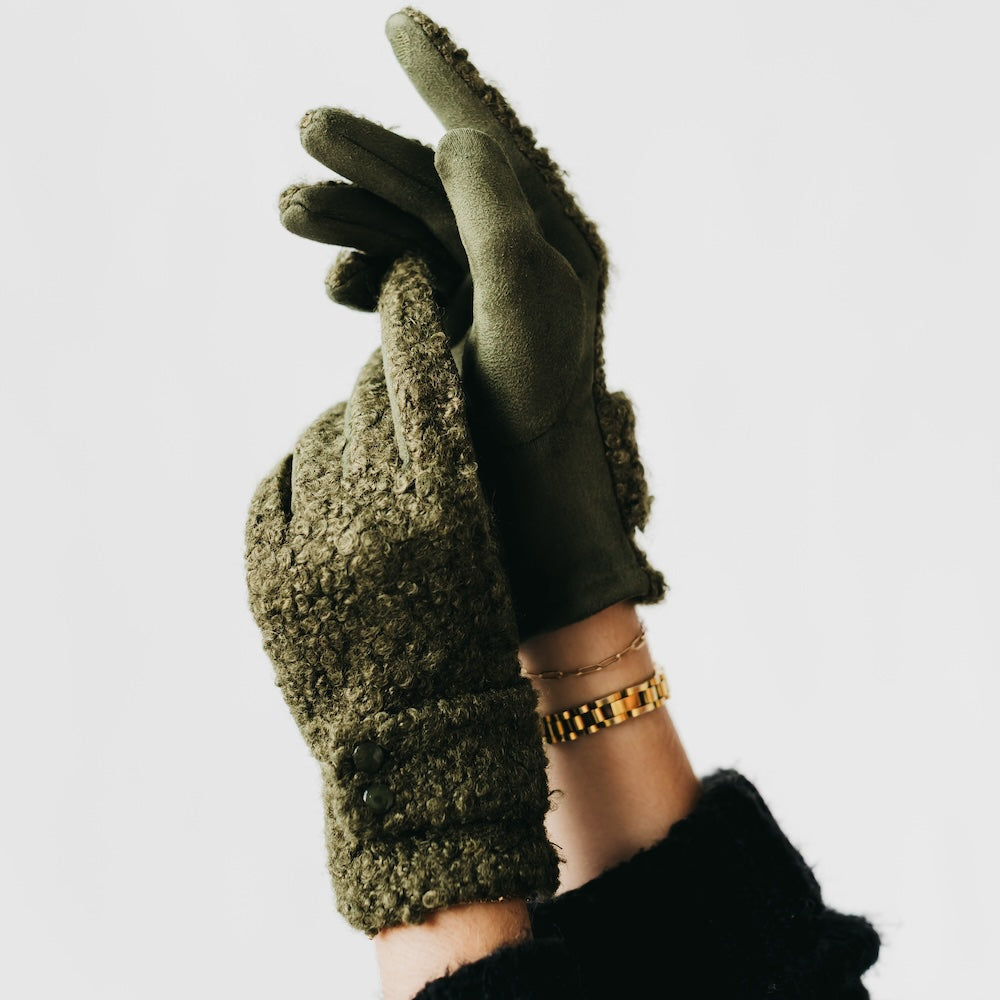 Teddy Sherpa Gloves-Gloves-Pretty Simple