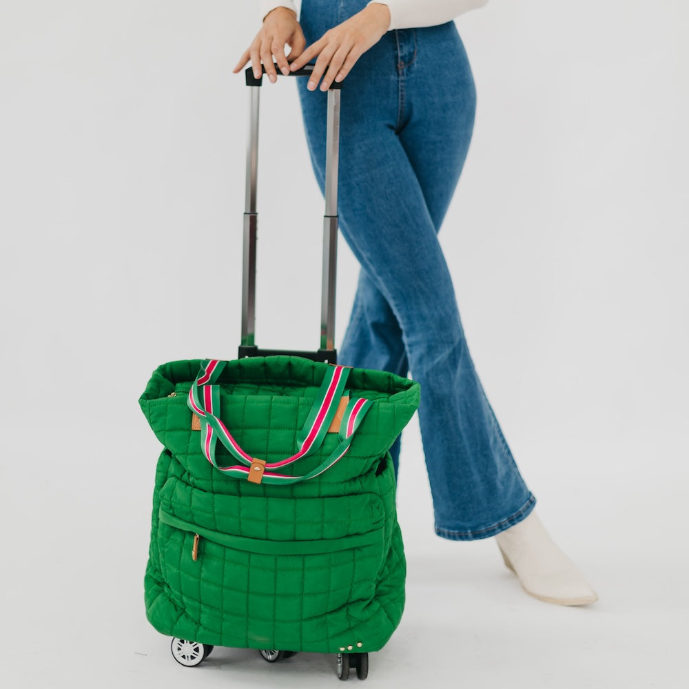 36 rolled travel tote bags Tenley Quilted Tote Roller Bag
