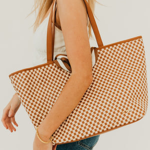 Woven Tiffany Organizer Tote Bag-Tote Bag-Pretty Simple