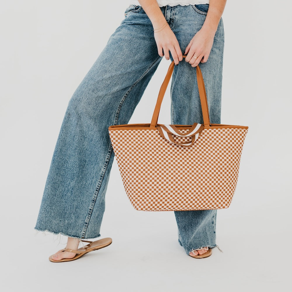 Woven Tiffany Organizer Tote Bag-Tote Bag-Pretty Simple
