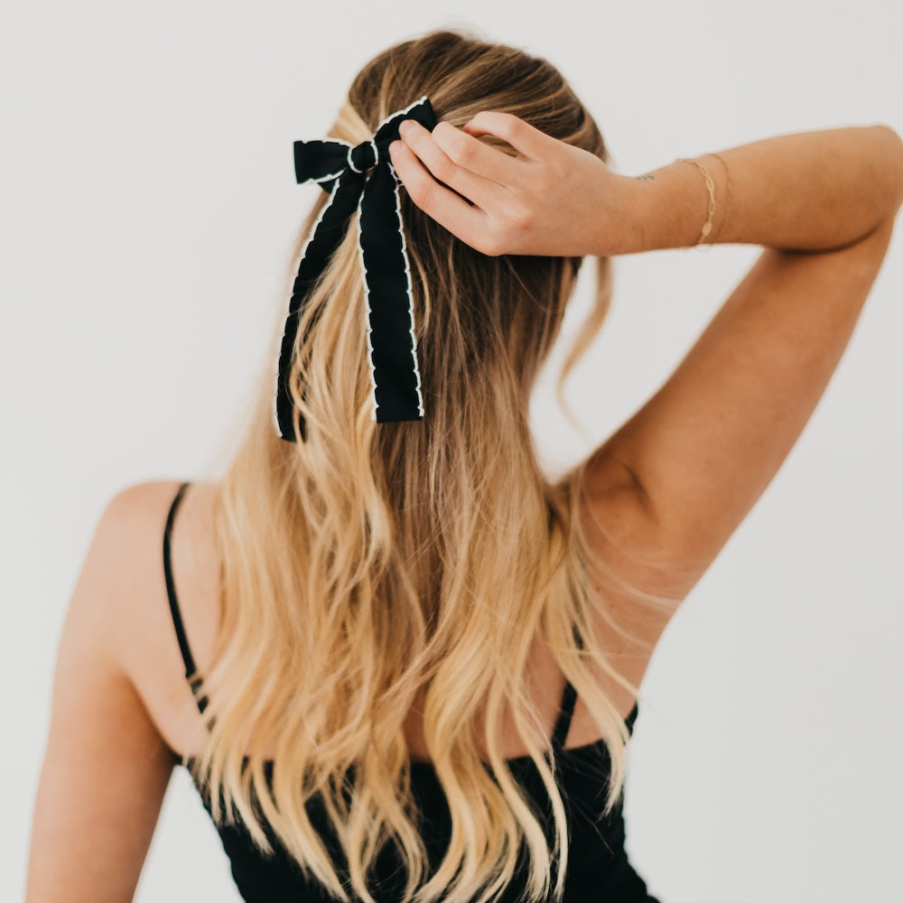 Tuxedo Park Hair Bow-Hair Accessories-Pretty Simple