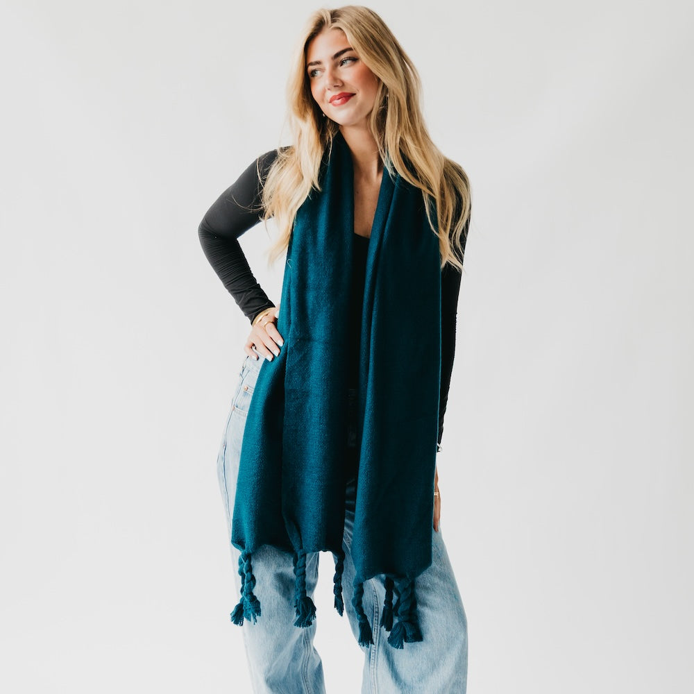 Twyla Twisted Tassel Scarf-Scarf-Pretty Simple