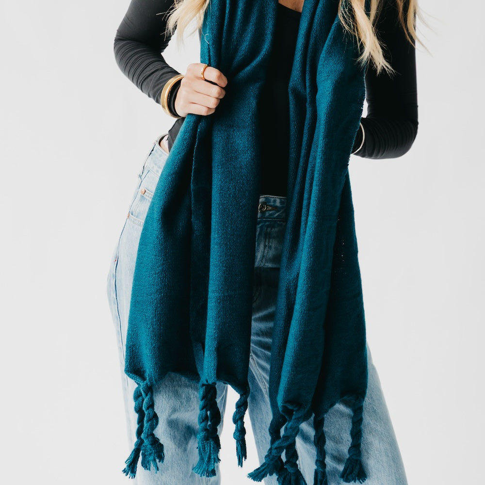 Twyla Twisted Tassel Scarf-Scarf-Pretty Simple