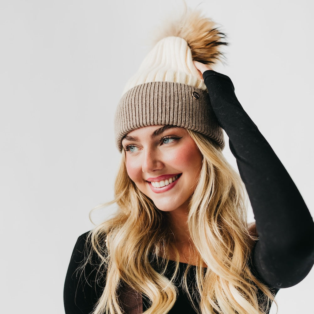 Wool Wholesale Beanie Hats With Pom Pom Tone Angora Knit Fur Pom