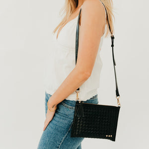 Veda Woven Crossbody and Clutch Bag-Crossbody Bag-Pretty Simple