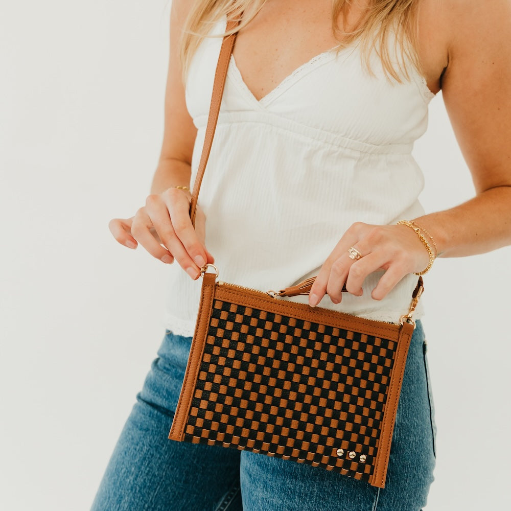 Veda Woven Crossbody and Clutch Bag-Crossbody Bag-Pretty Simple