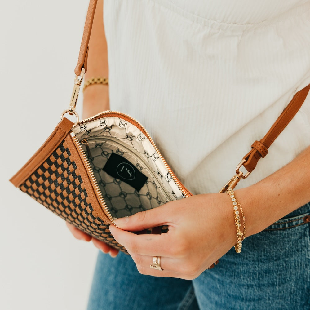 Veda Woven Crossbody and Clutch Bag-Crossbody Bag-Pretty Simple
