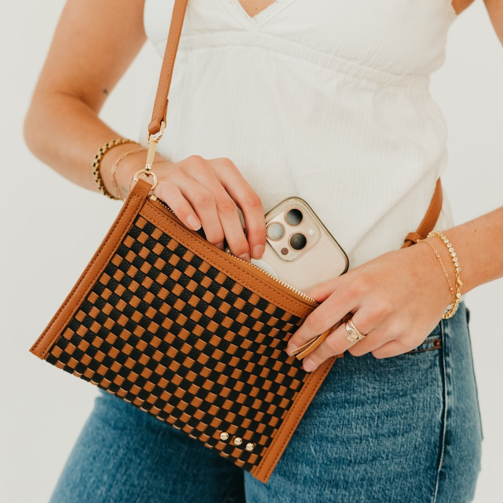 Veda Woven Crossbody and Clutch Bag-Crossbody Bag-Pretty Simple
