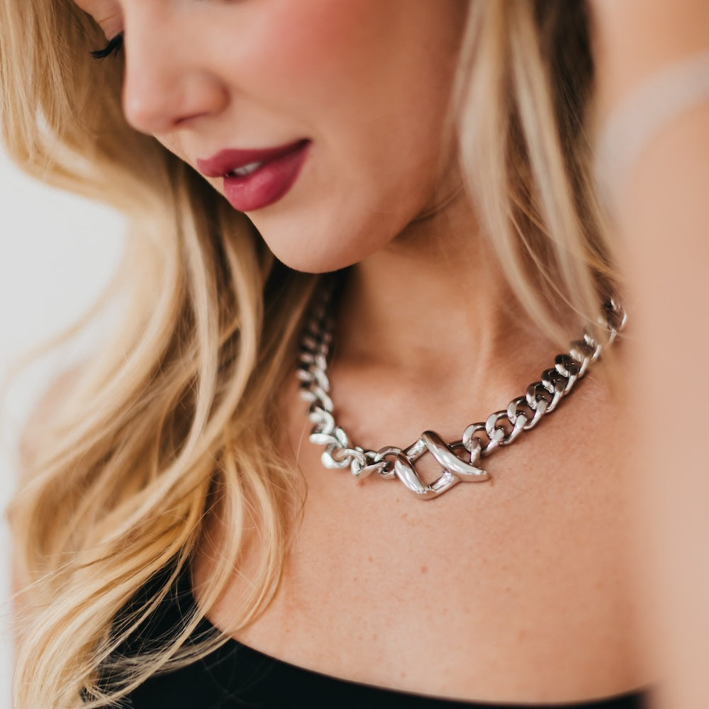 Viviana Chain Statement Necklace - WATERPROOF-Necklace-Pretty Simple