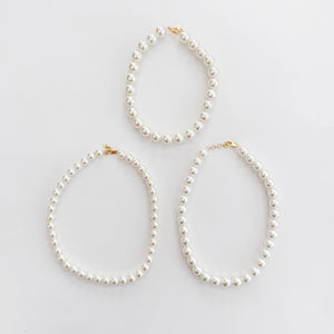 Chunky Three Piece Pearl Necklace - WATERPROOF-Necklace-Pretty Simple